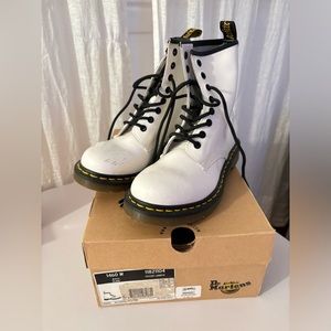 White Dr. Martens Boots